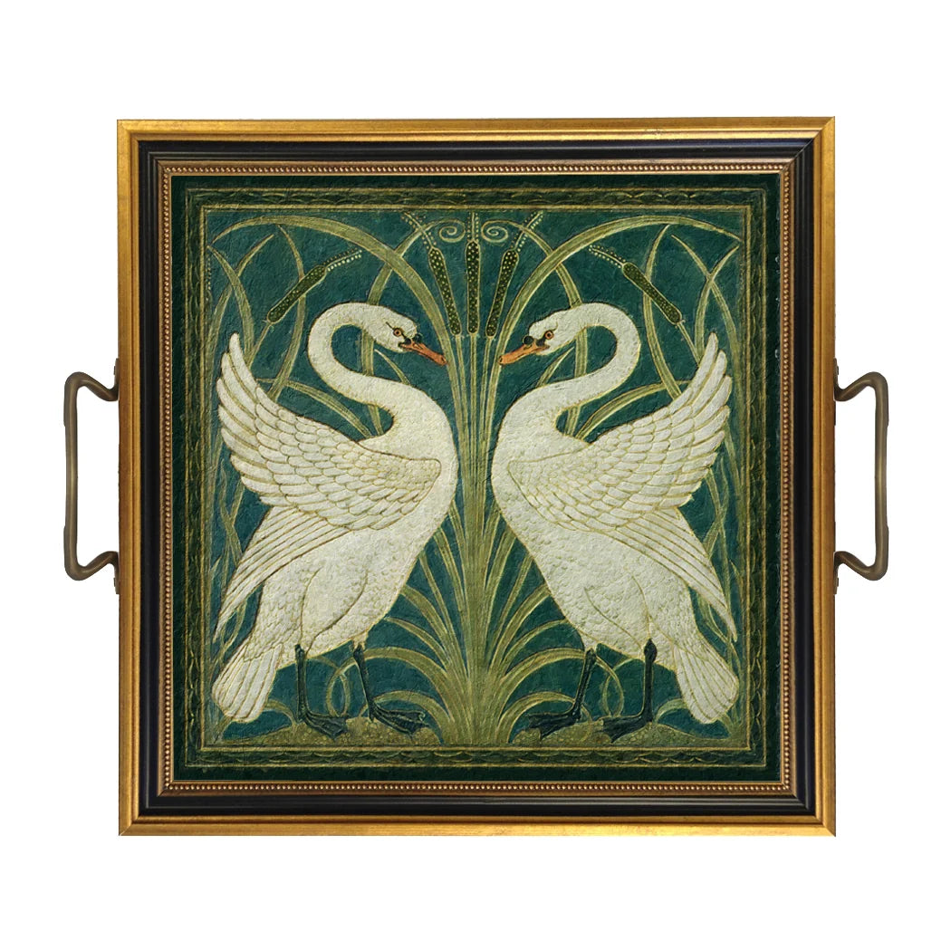 Twin Swans Decorative Tray