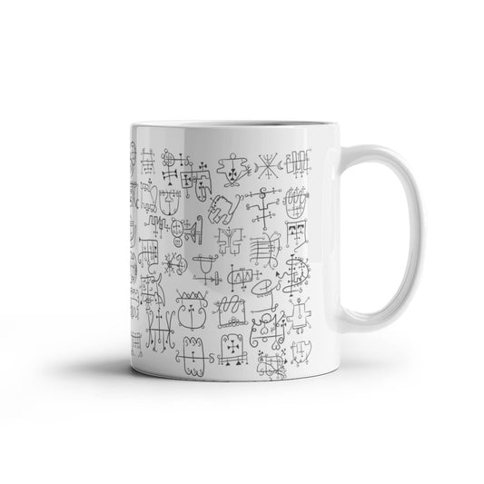 The Great Goetic Seal: 72 Spirits Hand-Drawn Wrap Mug