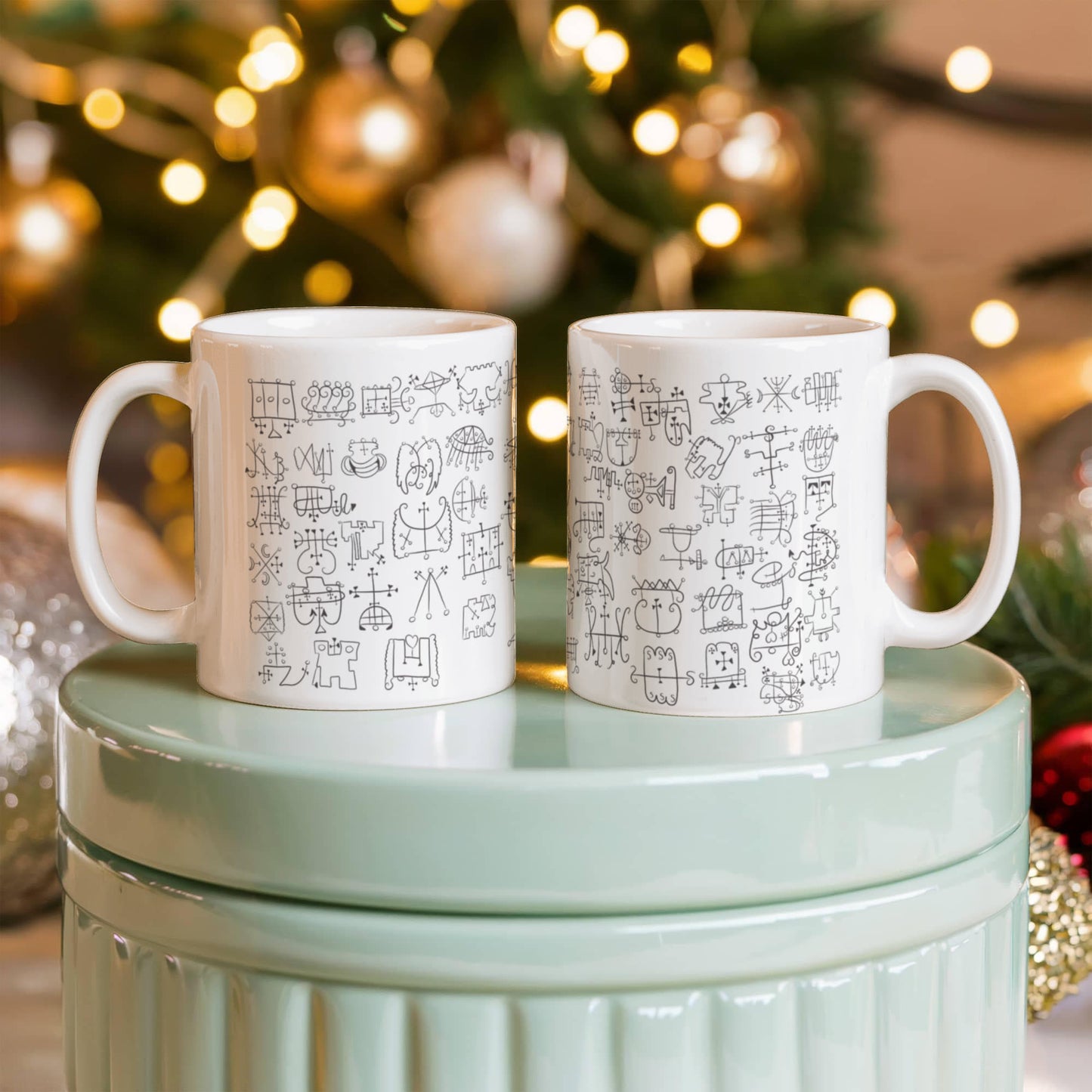 The Great Goetic Seal: 72 Spirits Hand-Drawn Wrap Mug