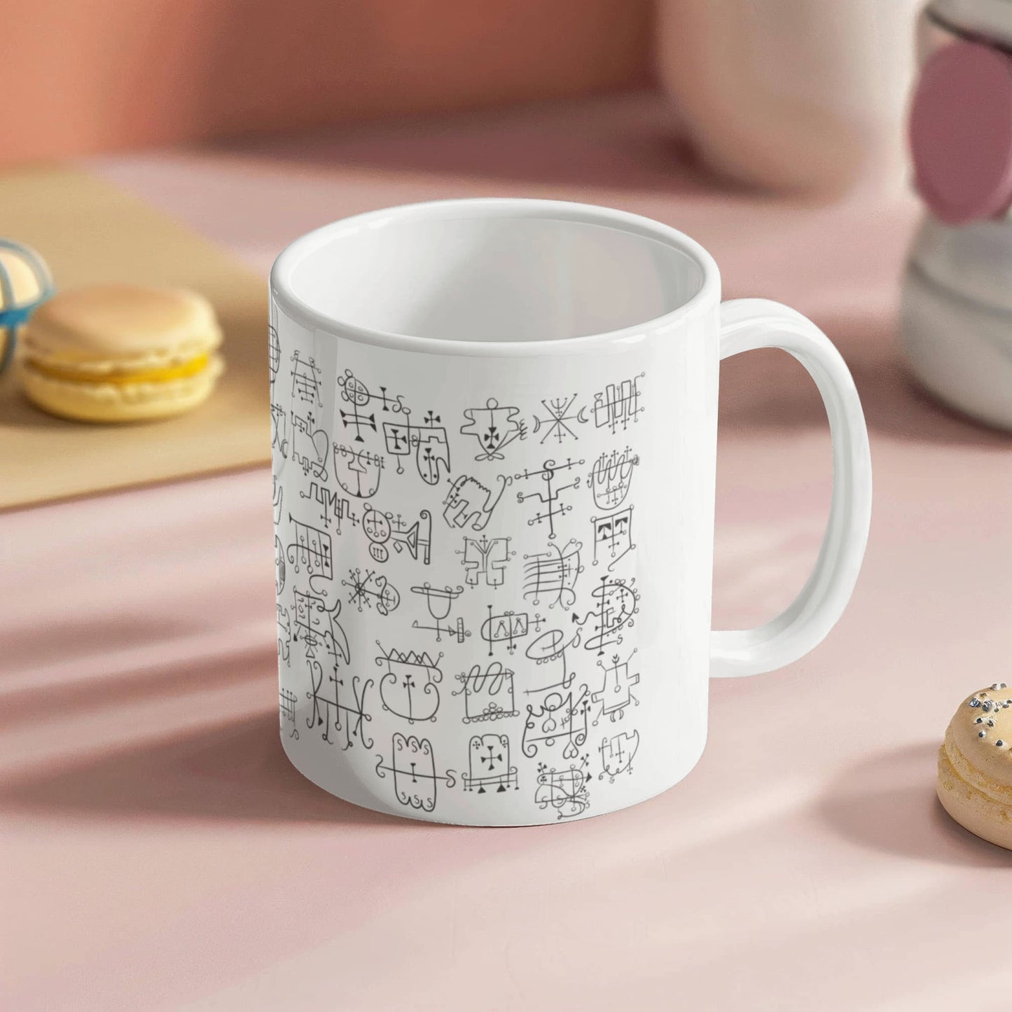 The Great Goetic Seal: 72 Spirits Hand-Drawn Wrap Mug