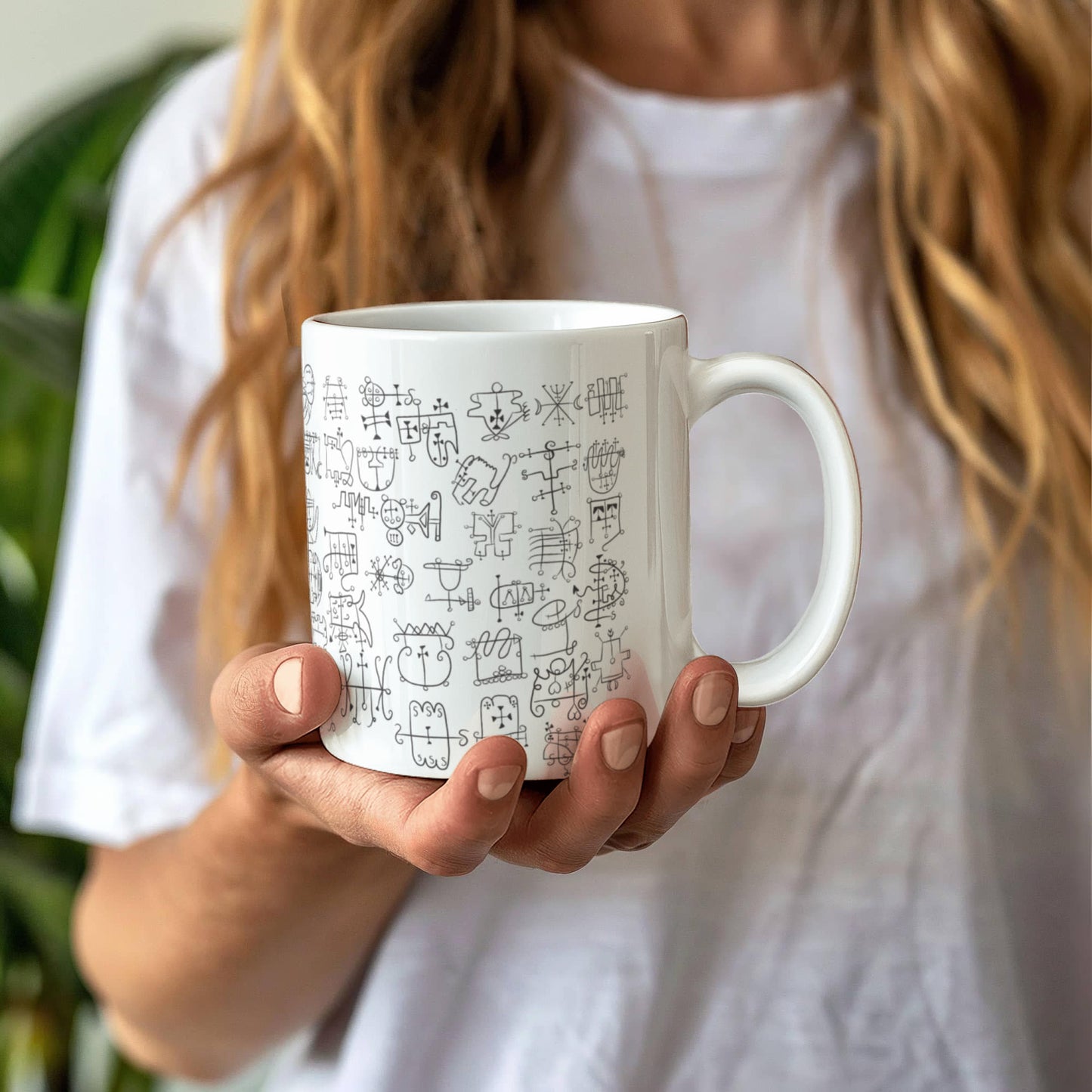 The Great Goetic Seal: 72 Spirits Hand-Drawn Wrap Mug