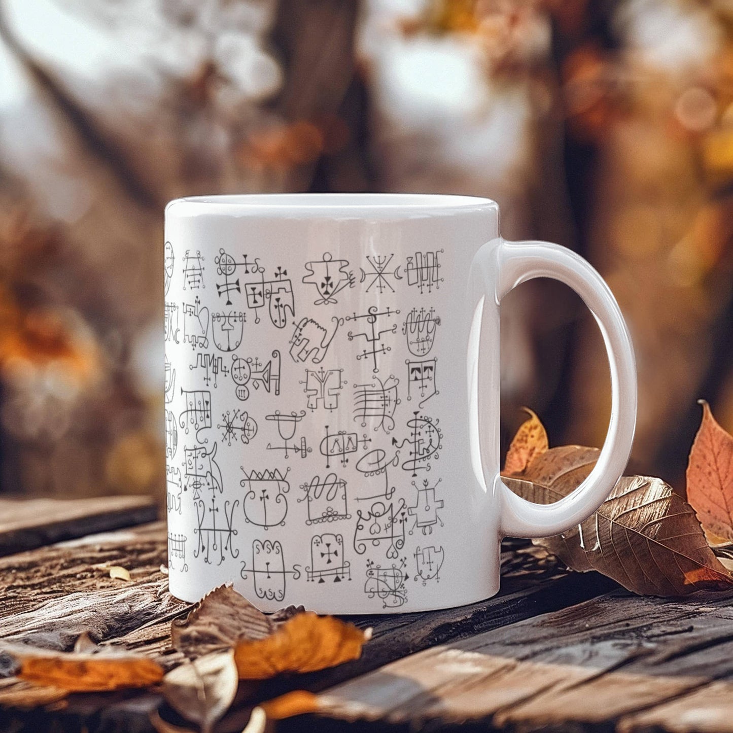 The Great Goetic Seal: 72 Spirits Hand-Drawn Wrap Mug