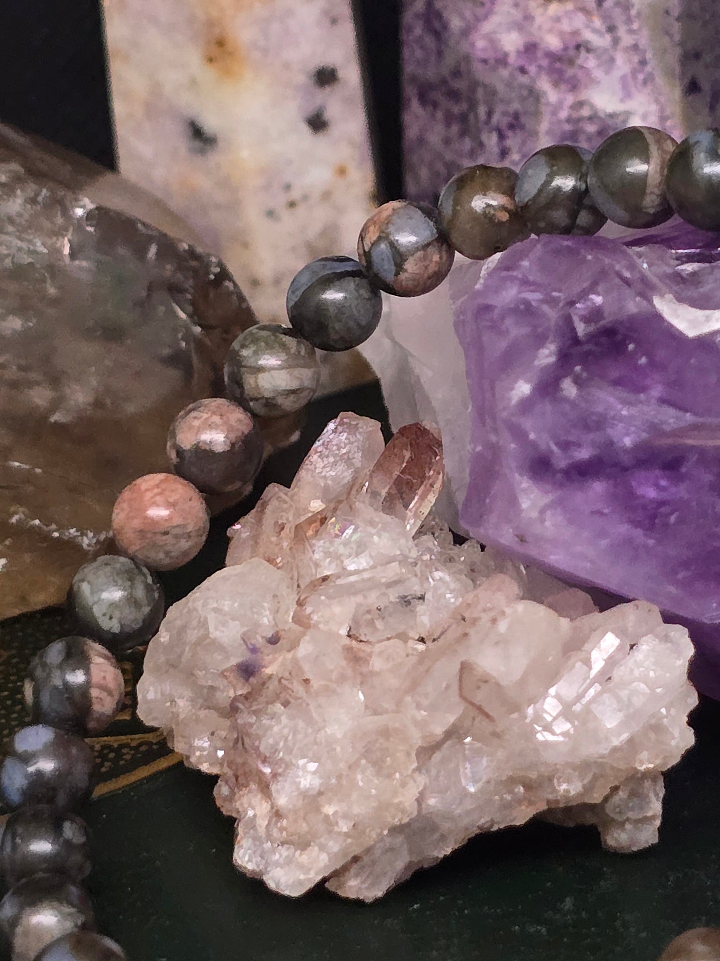 ✨ The Cosmic Dance: Borealis Channeled Devotional Bracelet ✨