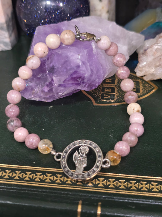 Santa Muerte Devotional Charm Bracelet